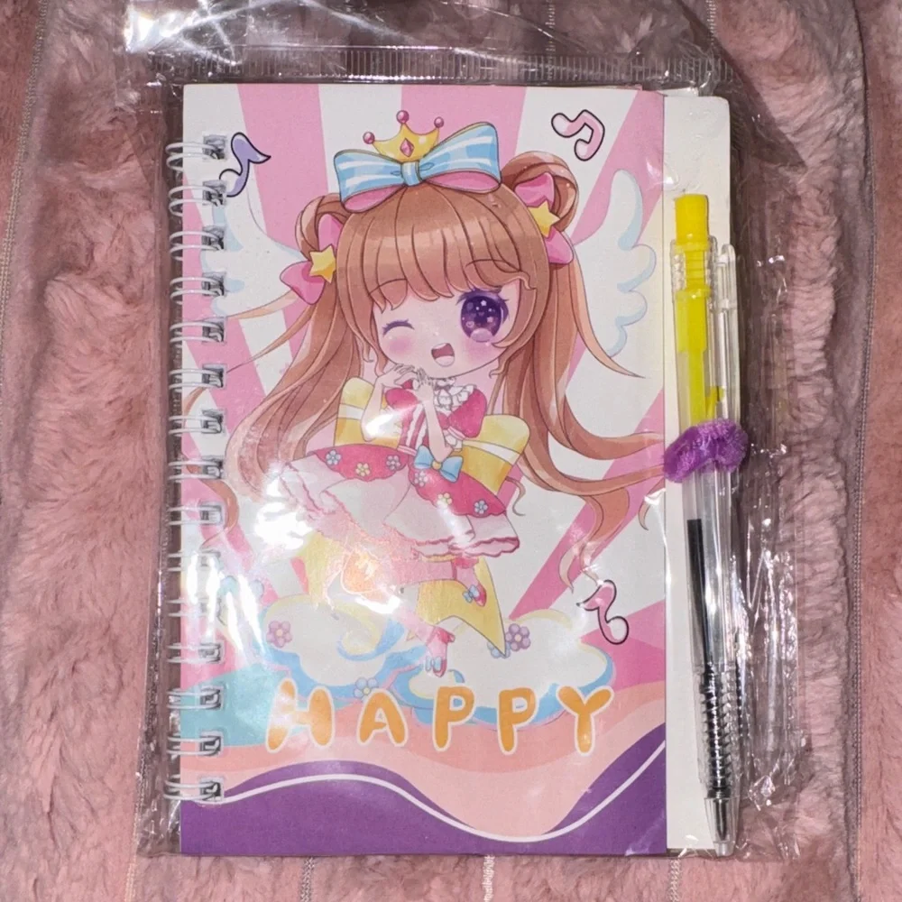 Happy‎ Notebook with Pen includes 2 noteboooks